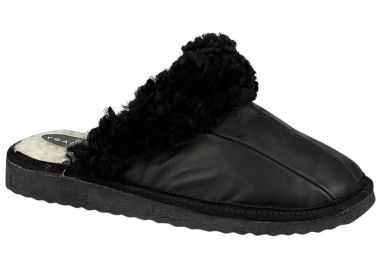 Παντόφλες γυναικείες | Δερμάτινες | Υφαντίδης | 330232 | Μαύρο - Υφαντίδης - 